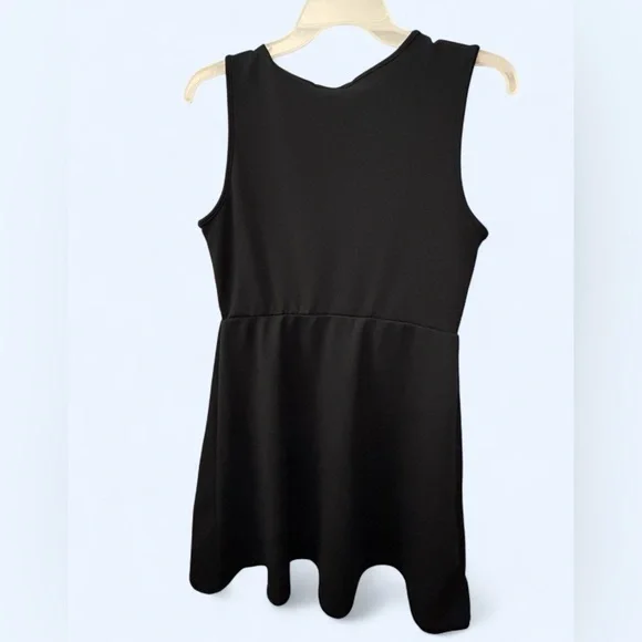 Planet Gold Black Wrap Front Sleeveless Dress Size Large - Picture 2 of 4